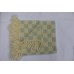 Hand woven baby blankets BBHW01 - #7  Flax Blue & Cream 24" x 24" ( 61cm x 61cm )/